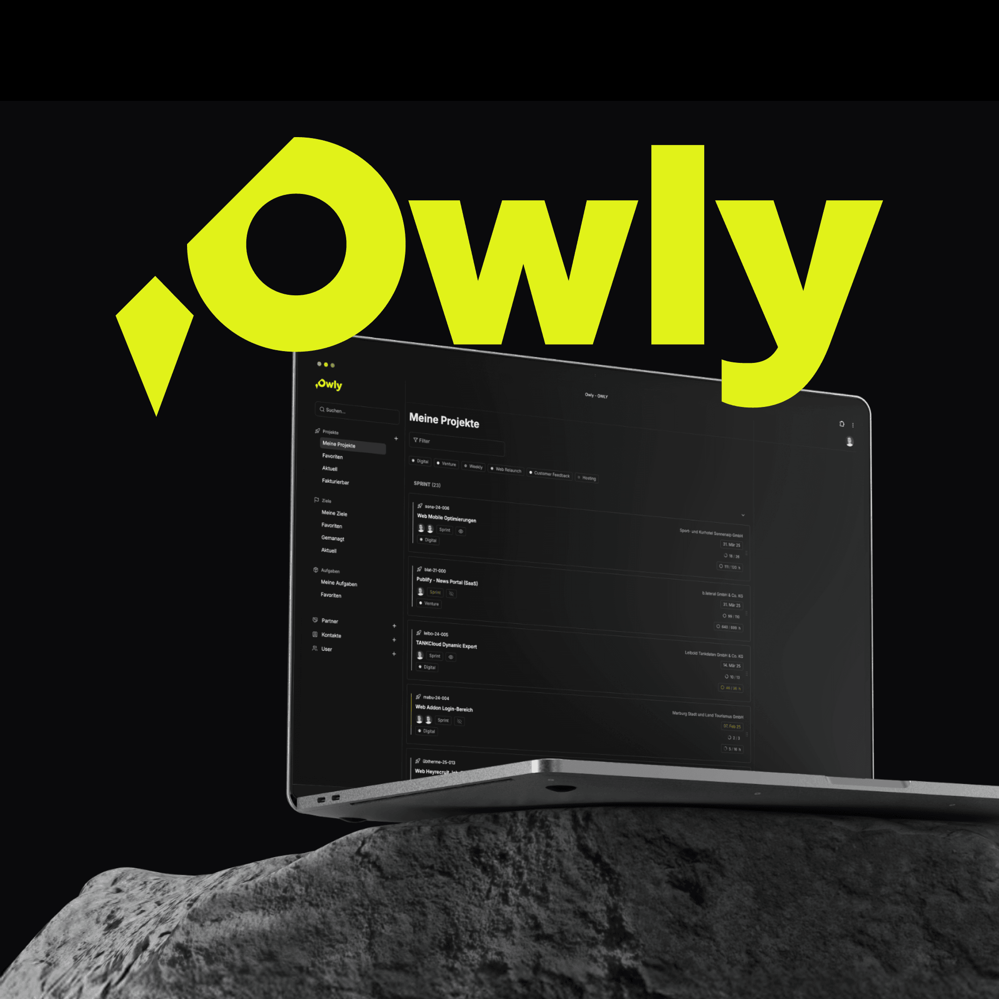 Project Management SaaS Anwendung Owly